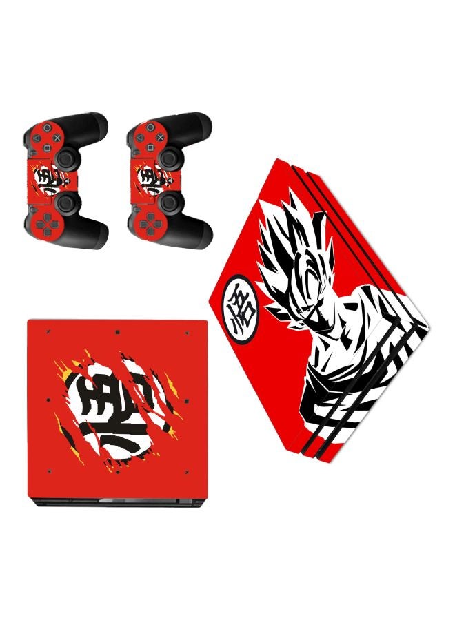 بيوينتي طقم ملصقات مزين بطبعة شخصية مستوحاة من الرسوم المتحركة لجهاز الألعاب وذراع تحكم بلايستيشن 4 برو، من 3 قطع - Image 1