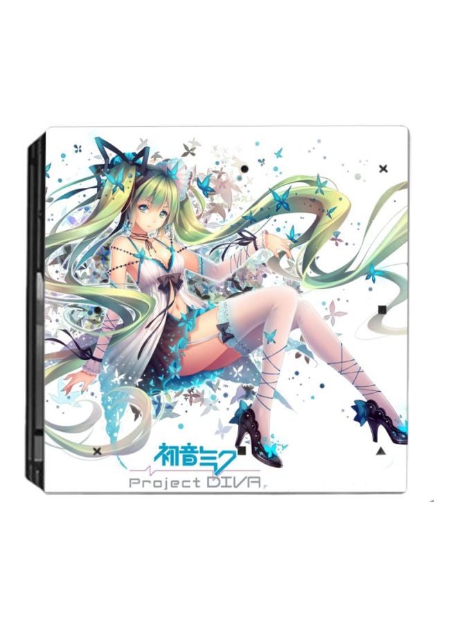 Beauenty 3-Piece Anime Girl Printed Console And Controller Sticker Set For PlayStation 4 Pro - Image 2