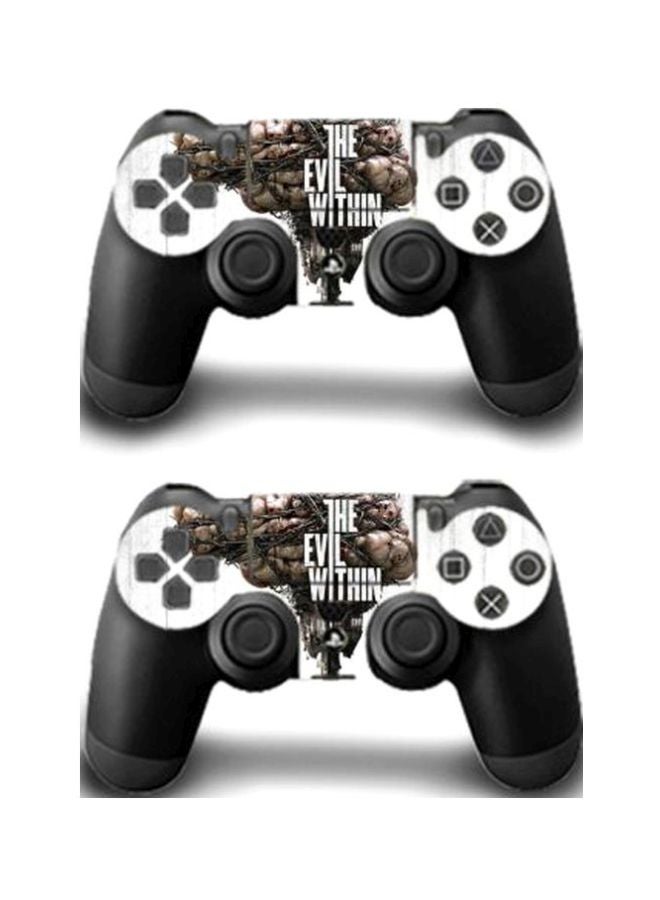 Beauenty - Pack Of 3 The Evil Within Themed Sticker For PS4 Pro Console And Controller - Image 1