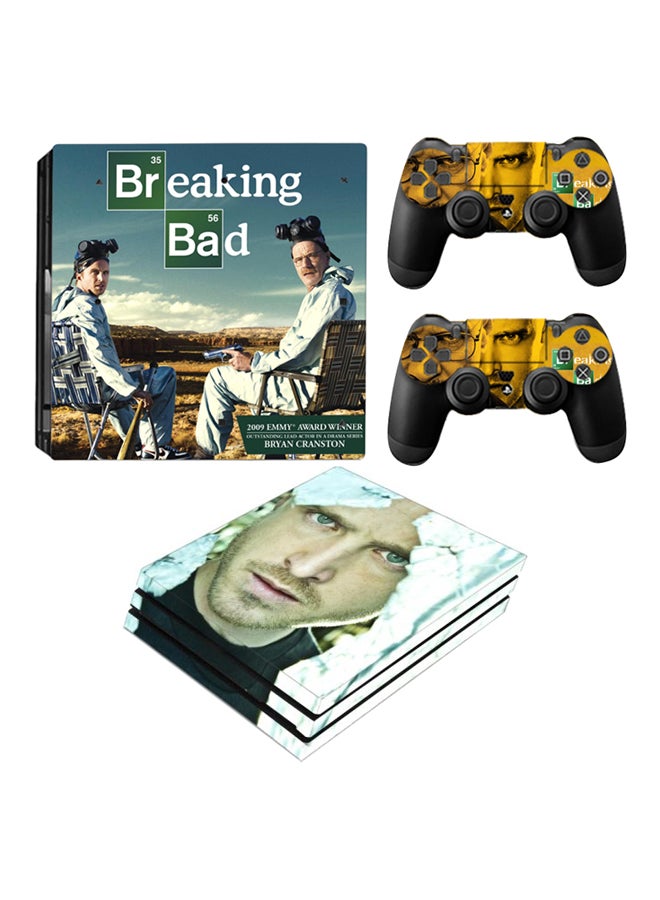 Beauenty 3-Piece Breaking Bad Themed Console With Controller Sticker Set For PS4 PRO - Image 1