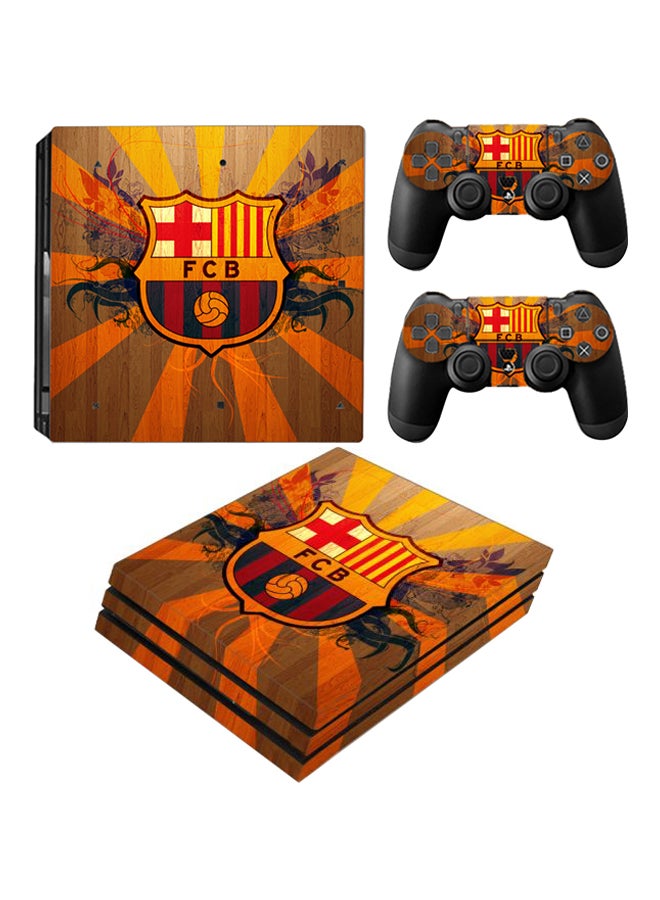 Beauenty 3-Piece FCB Themed Sticker For PS4 PRO Console And Controller - Image 1