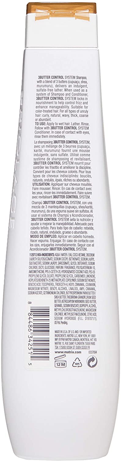 Biolage - 3 Butter Control System Shampoo (For Unruly Hair) 400ml/13.5oz - Image 1