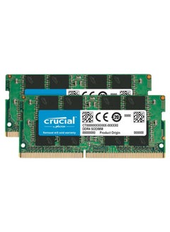 كروشيال مجموعة ذاكرة رام DDR4 CL17 من نوع Sodimm بتردد 2400 ميجاهرتز ومكونة من قطعتين متعدد الألوان 