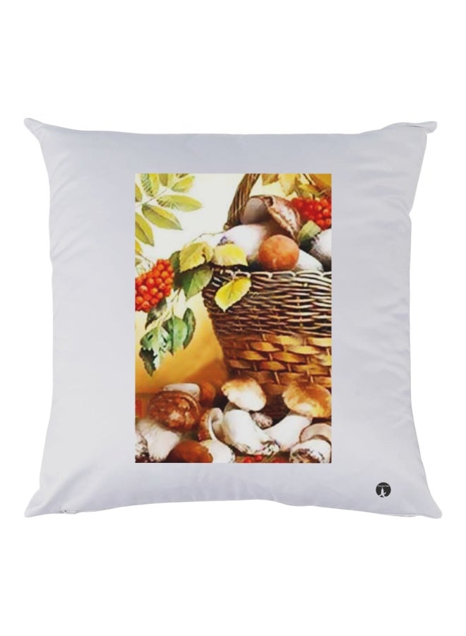 BP Fruit Basket Printed Decorative Throw Pillow White/Brown/Green