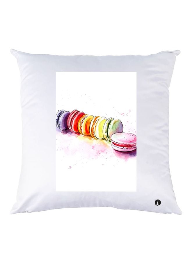 بي بي وسادة زينة مطبوع عليها حلوى أبيض/أرجواني/وردي 30x30سم