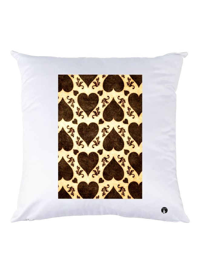 بي بي وسادة زينة للديكور مطبوع عليها كلمة "Love" أبيض/بني/ بيج 30x30سم