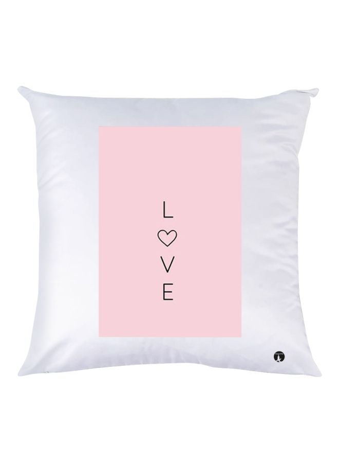 بي بي وسادة زينة بطبعة كلمة "Love" أبيض/وردي/أسود 30x30سم
