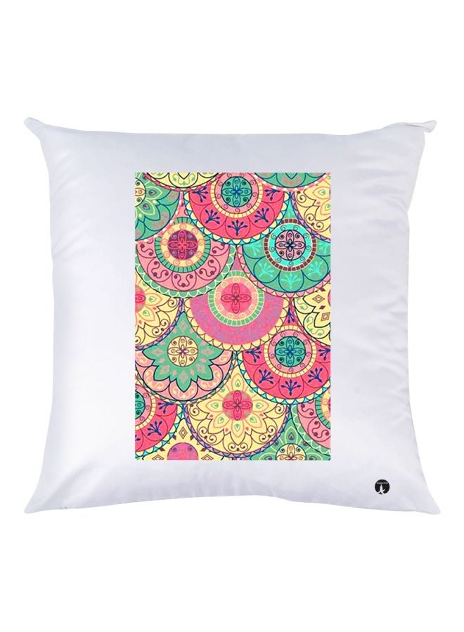 BP Printed Throw Pillow White/Red/Green 30x30cm