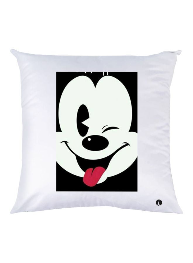 BP Mickey Mouse Printed Throw Pillow White/Black/Red 30x30cm