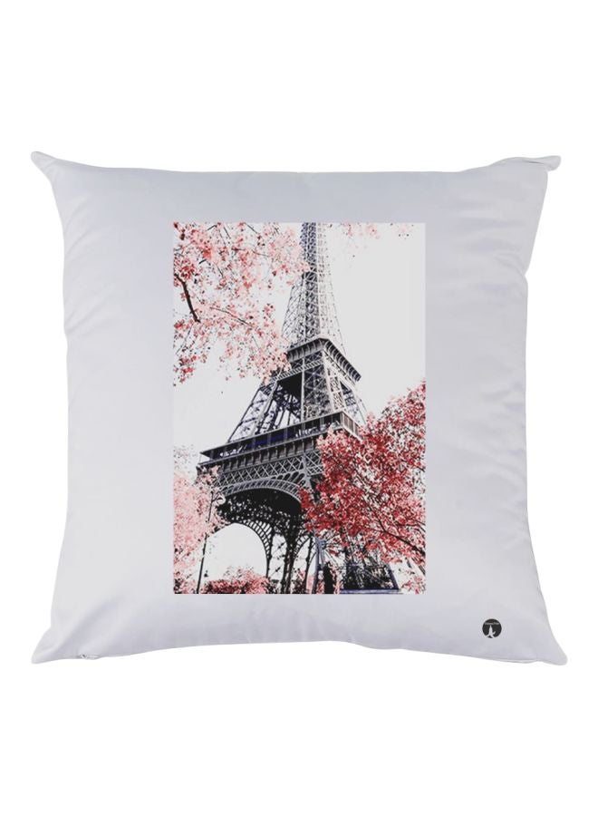 BP Paris Themed Throw Pillow White/Grey/Pink 30x30cm