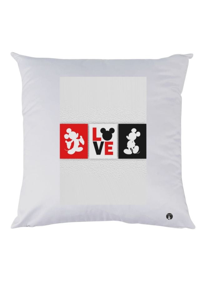 بي بي وسادة زينة بطبعة ميكي وميني أبيض/أسود/أحمر