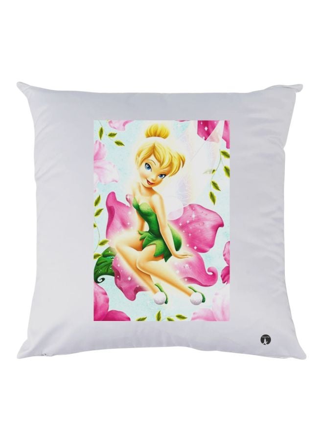 BP Girl Printed Throw Pillow White/Pink/Green 30x30cm