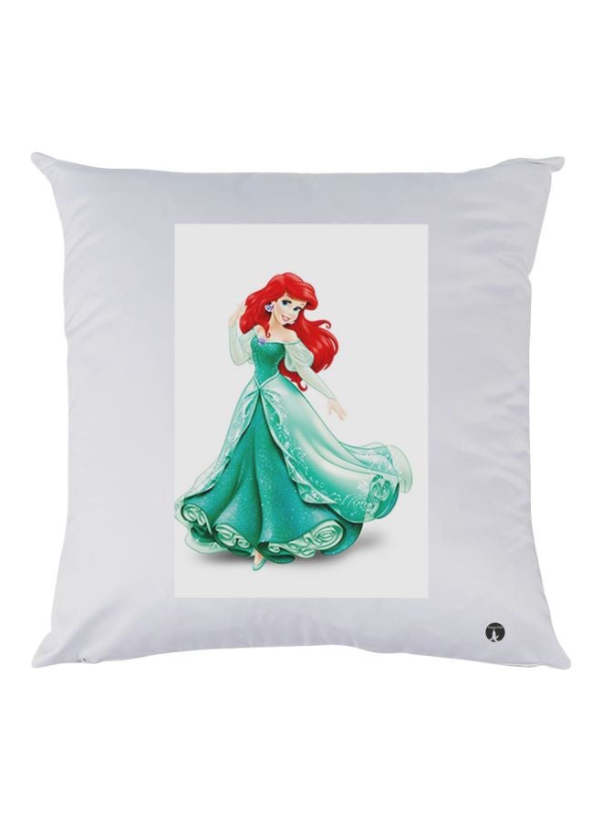 BP Disney Princess Printed Throw Pillow White/Green/Red 30x30cm
