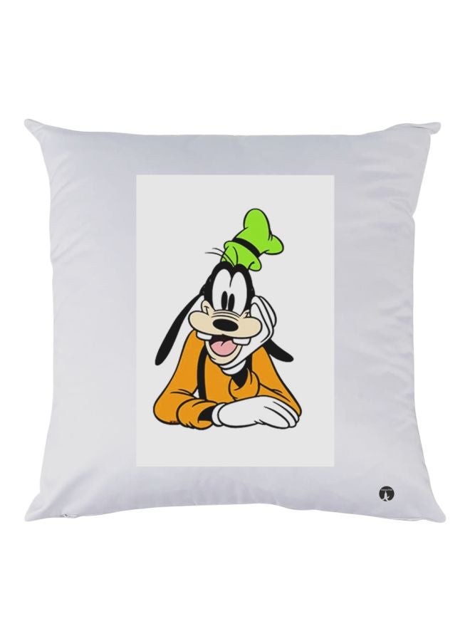 بي بي وسادة زينة بطبعة جوفي أبيض / برتقالي / أخضر 30x30سم