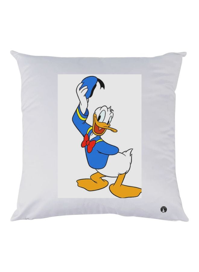 بي بي وسادة زينة بطبعة بطوط أبيض/أزرق/أحمر 30x30سم