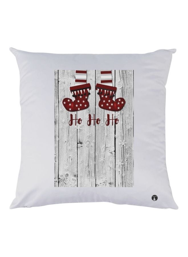 بي بي وسادة زينة مطبوع عليها جوارب أبيض/رمادي/أحمر 30x30سم