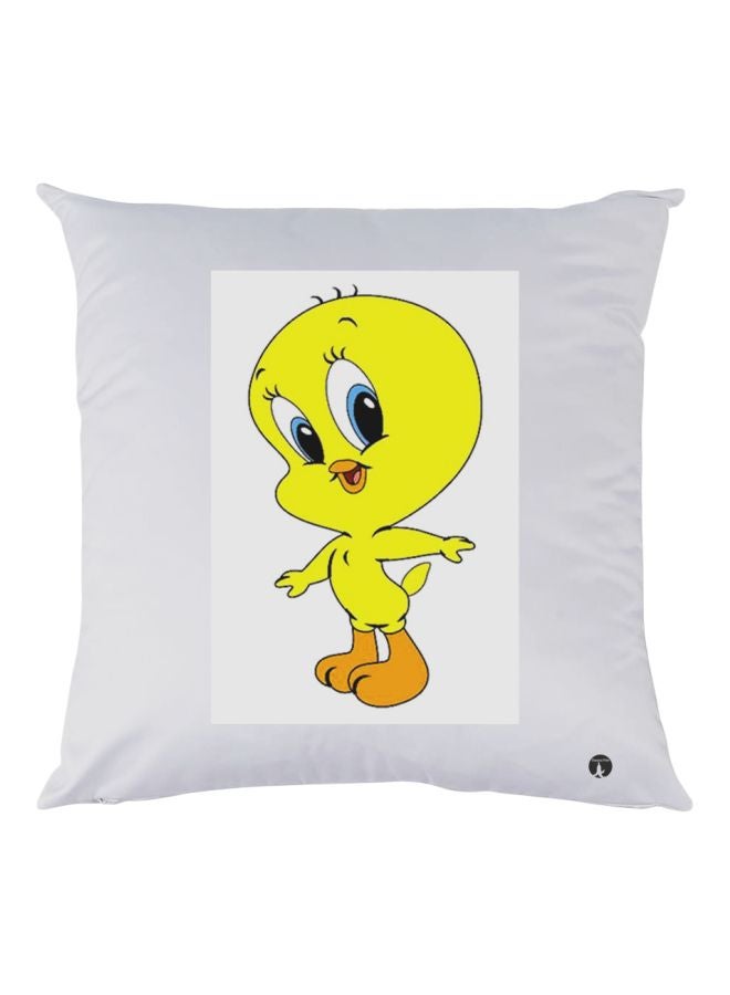 BP Cartoon Printed Pillow White/Yellow/Orange 30x30cm