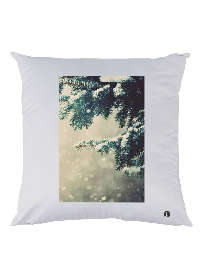 بي بي وسادة زينة بطبعة شجرة أبيض / أخضر / رمادي 30x30سم