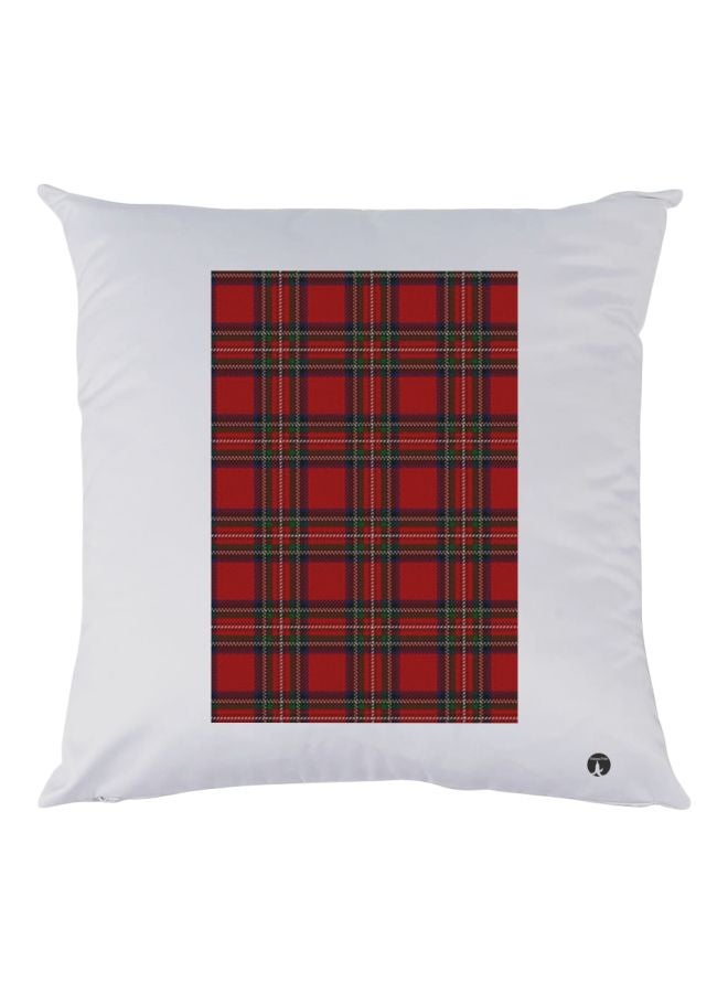 بي بي وسادة زينة مطبوعة أبيض/أحمر/أسود 30x30سم