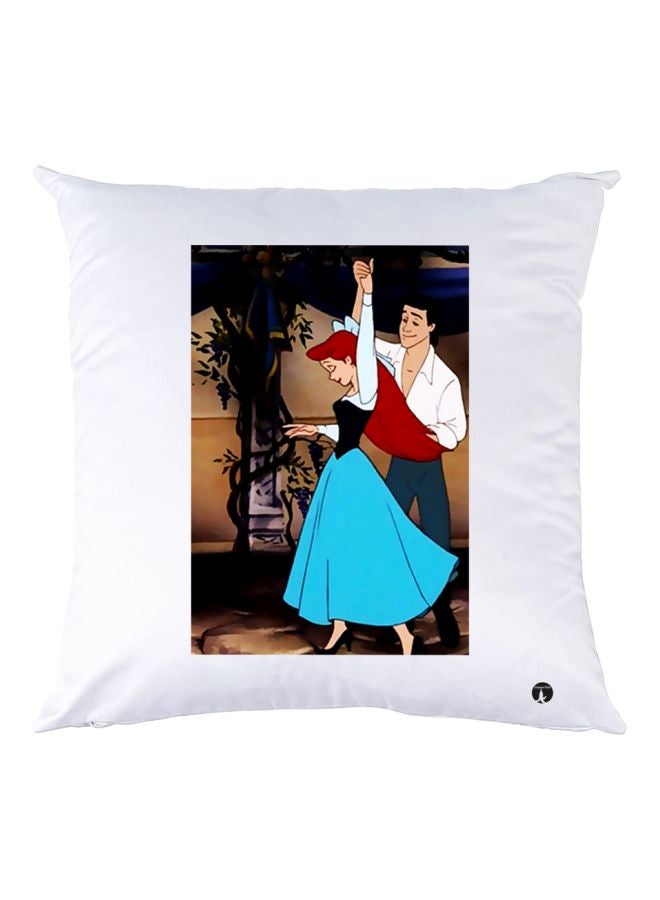 BP Cartoon Printed Throw Pillow White/Red/Blue 30x30cm