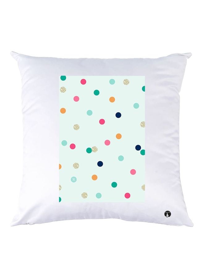 BP Abstract Printed Throw Pillow White/Blue/Green 30x30cm
