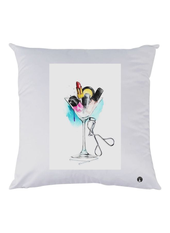BP Printed Throw Pillow White/Pink/Black 30x30cm