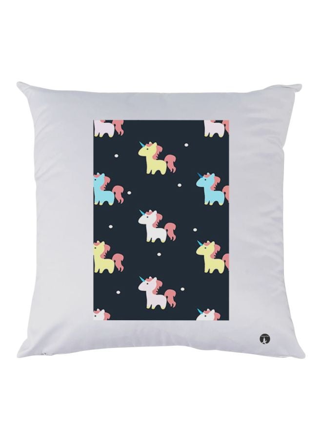 BP Unicorn Printed Pillow White/Blue/Pink 30x30cm