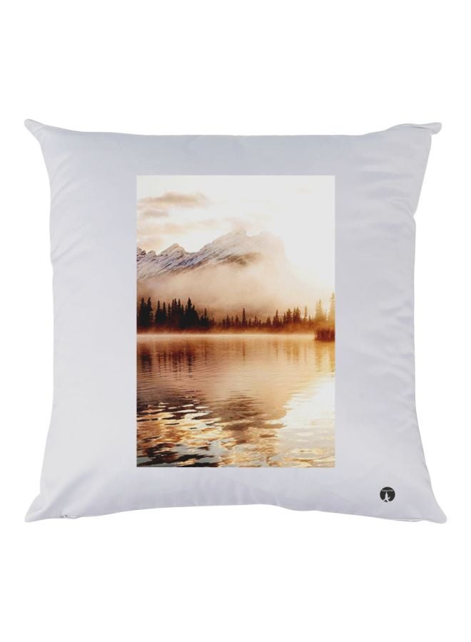 BP Scenery Printed Pillow White/Beige/Black 30x30cm
