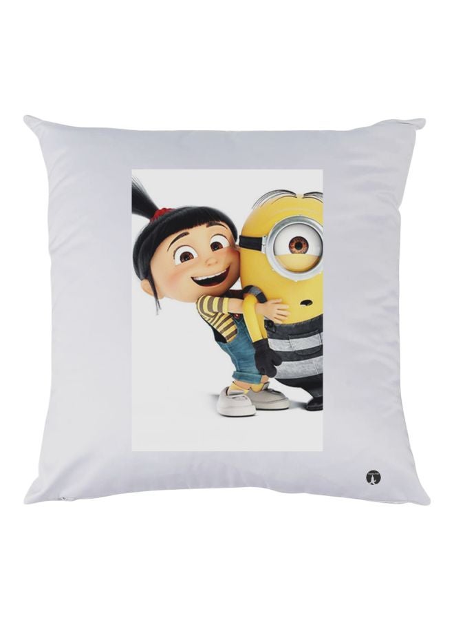 BP Cartoon Printed Pillow White/Yellow/Black 30x30cm