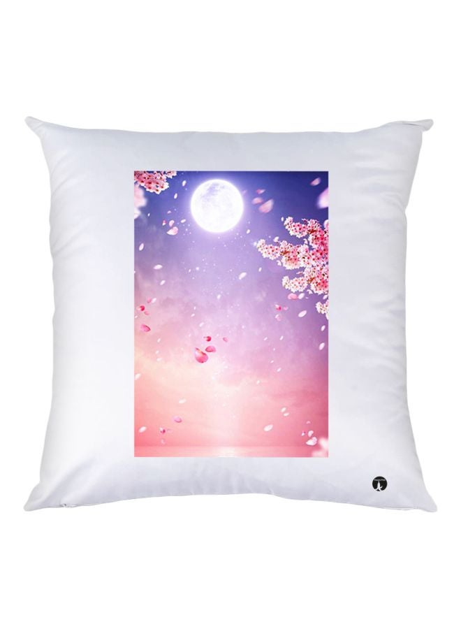 BP Sky Printed Decorative Throw Pillow White/Pink/Blue 30x30cm