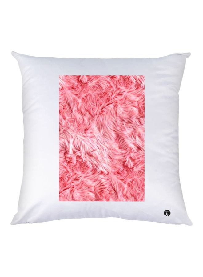 بي بي وسادة زينة مزينة بطبعة تجريدية أبيض/ وردي 30x30سم