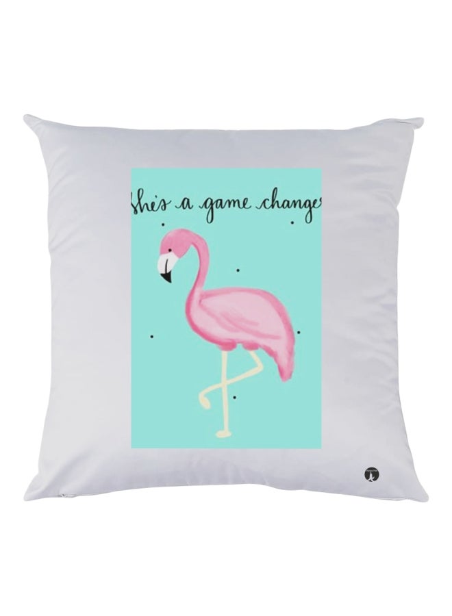 بي بي وسادة ديكور مزينة بطبعات أبيض / وردي / أزرق 30x30سم