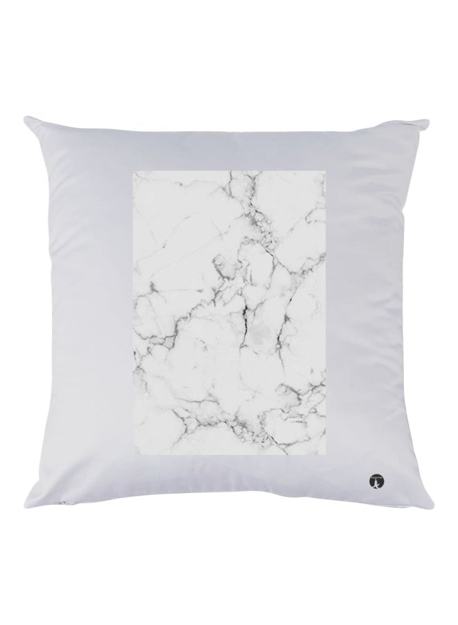 بي بي وسادة زينة بطبعة رخام أبيض/ أسود 30x30سم