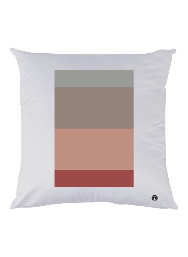 بي بي وسادة ديكور مزينة بطبعات أبيض/ بني/ وردي 30x30سم