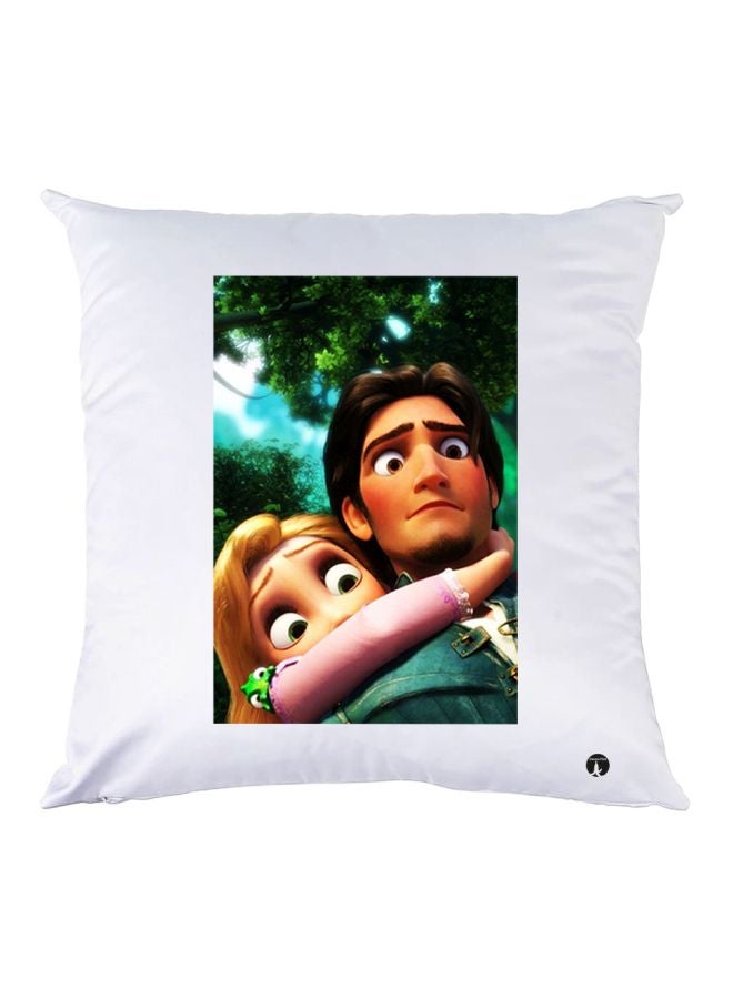 BP Cartoon Printed Throw Pillow White/Green/Pink 30x30cm