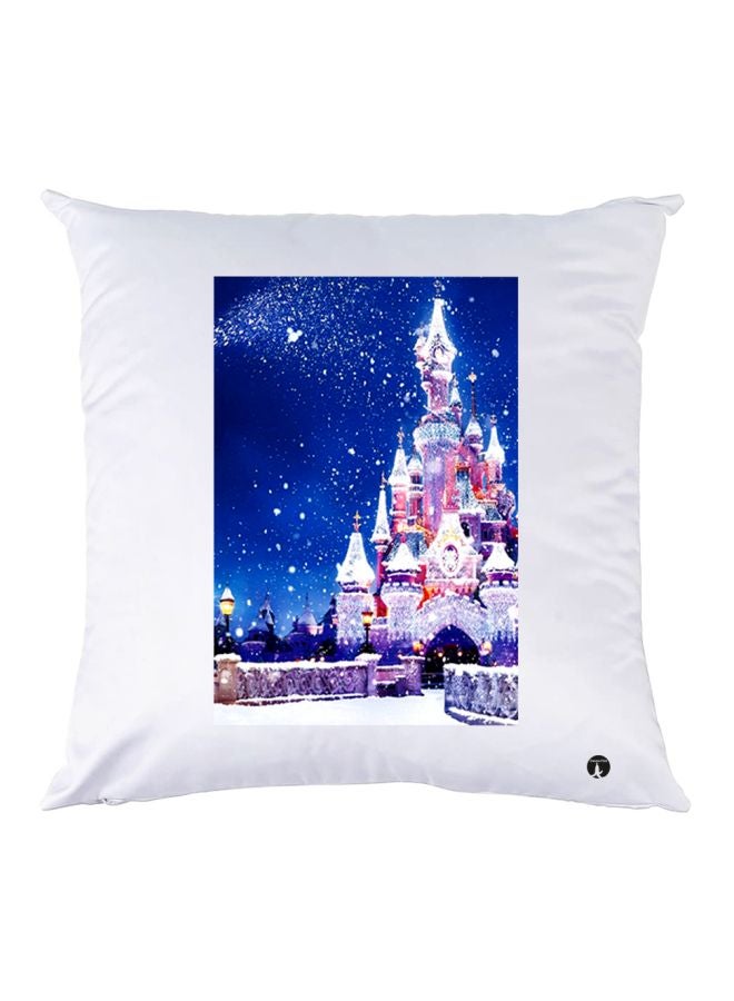 BP Printed Throw Pillow White/Blue/Red 30x30cm