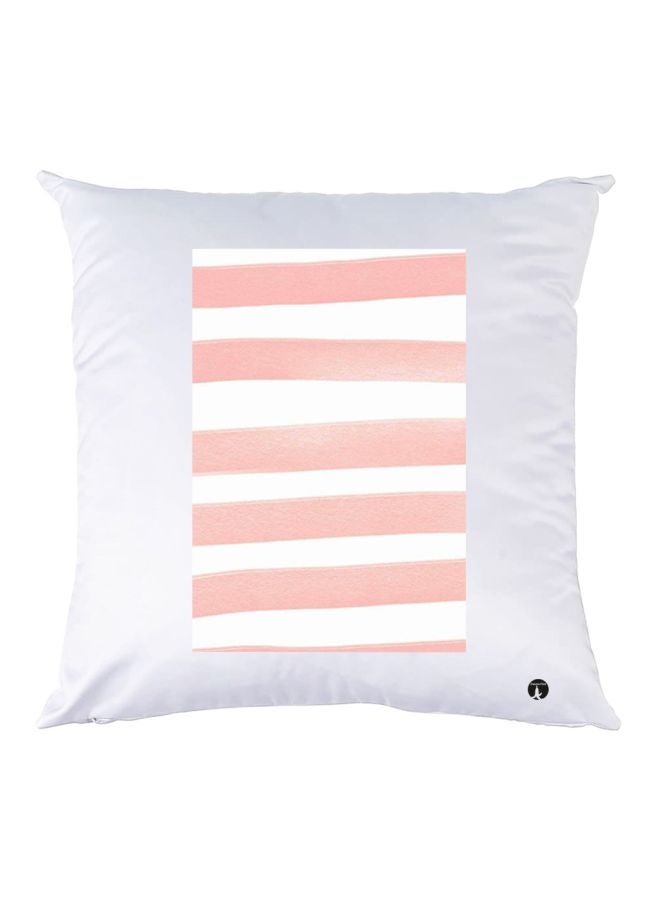 BP Printed Throw Pillow White/Pink 30x30cm