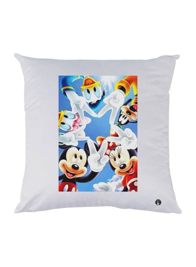 وسادة ديكور بطبعة رسومات ديزني الكرتونية polyester أبيض/أزرق/أحمر 30x30سم