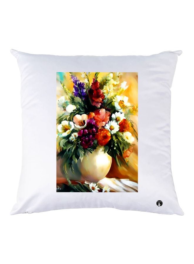 BP Floral Printed Decorative Throw Pillow White/Purple/Red 