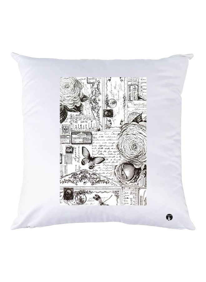 BP Envelope Printed Decorative Throw Pillow White/Black