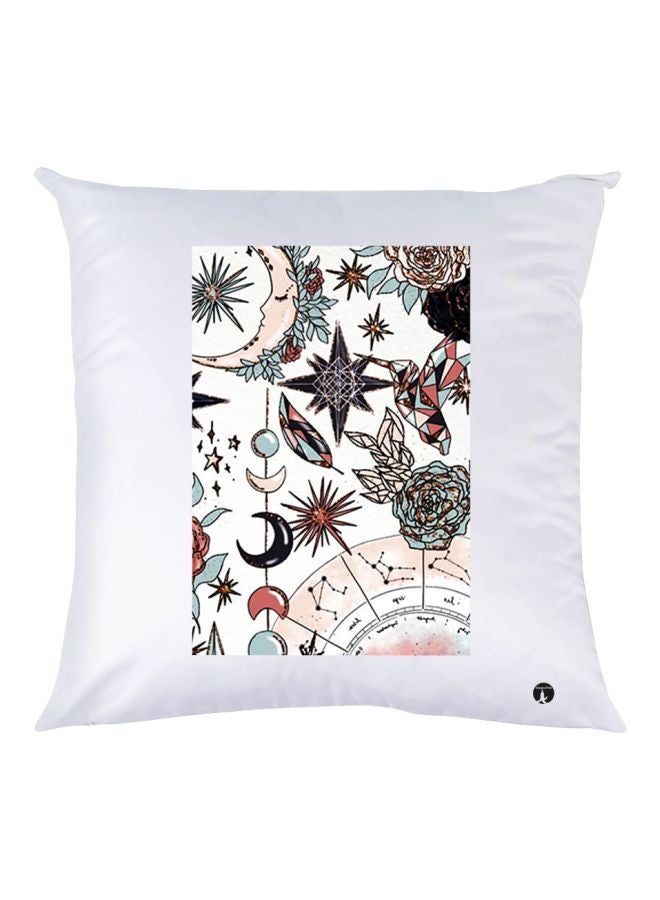 بي بي وسادة زينة للديكور بطبعة على شكل قمر أبيض/أسود/أحمر 30x30سم