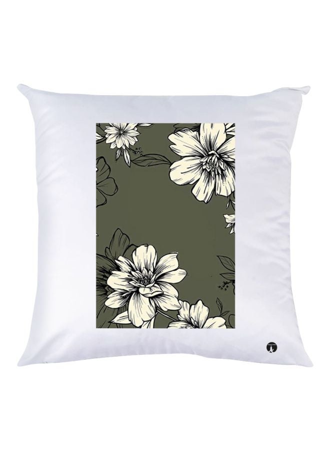 بي بي وسادة زينة مطبوع عليها رسمة زهور 30x30سم