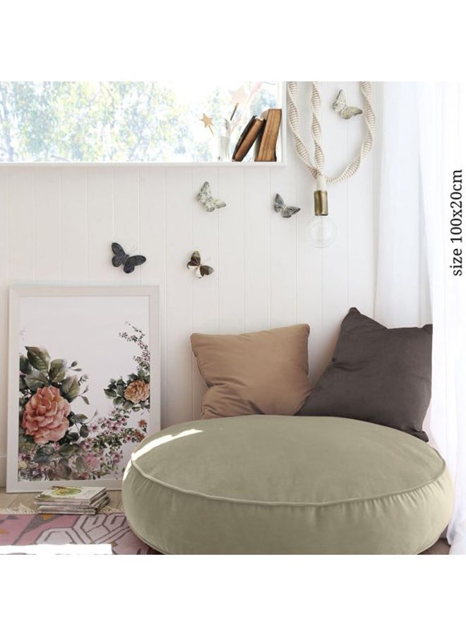 ريغال إن هاوس وسائد بتصميم مستدير رمادي فاتح 100x20سم - Image 2