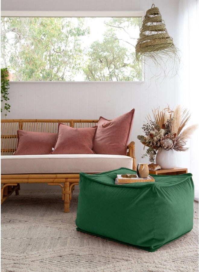 ريغال إن هاوس مقعد بوف أرضي على شكل مكعب أخضر 65x65x20سم  - Image 2