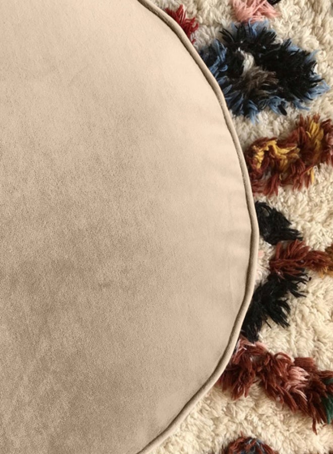 ريغال إن هاوس مقعد بوف أرضي دائري الشكل البيج الداكن 60x20سم  - Image 3