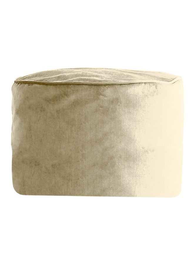 REGAL IN HOUSE - Round Shaped Floor Pouf Beige 60x20cm - Image 1