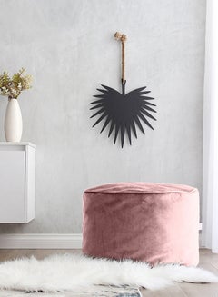 REGAL IN HOUSE Round Shaped Floor Pouf Pink 60x40cm  - Image 2