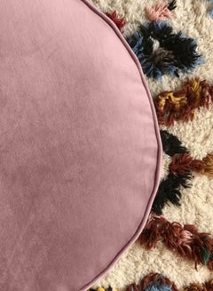 REGAL IN HOUSE Round Shaped Floor Pouf Pink 60x40cm  - Image 3