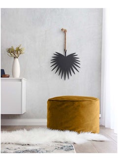REGAL IN HOUSE Round Shaped Floor Pouf Camel 60x20cm  - Image 2