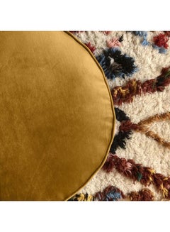 REGAL IN HOUSE Round Shaped Floor Pouf Camel 60x20cm  - Image 3